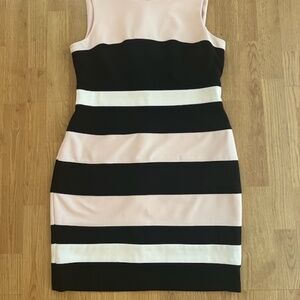 Tommy Hilfiger Women's Dress Striped (black, white, pink) 14